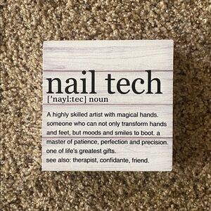 Nail Tech Definition Plaque